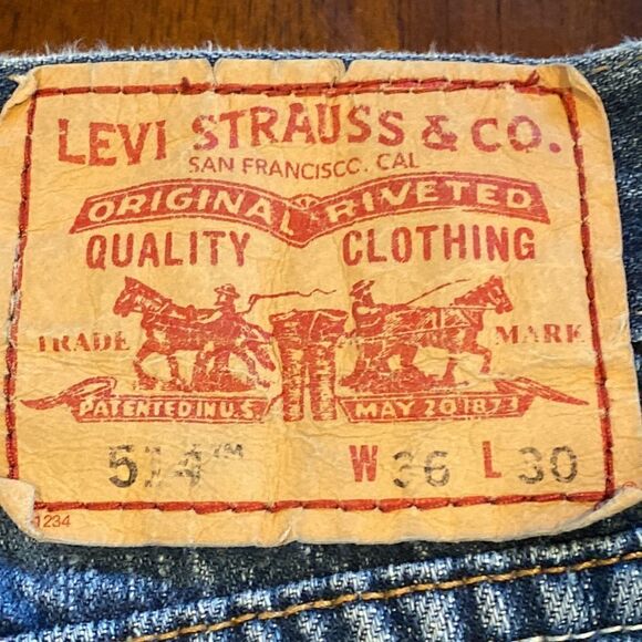 Levi’s 514 Men’s Denim Jeans Slim Straight Size 36x30 - Picture 7 of 10
